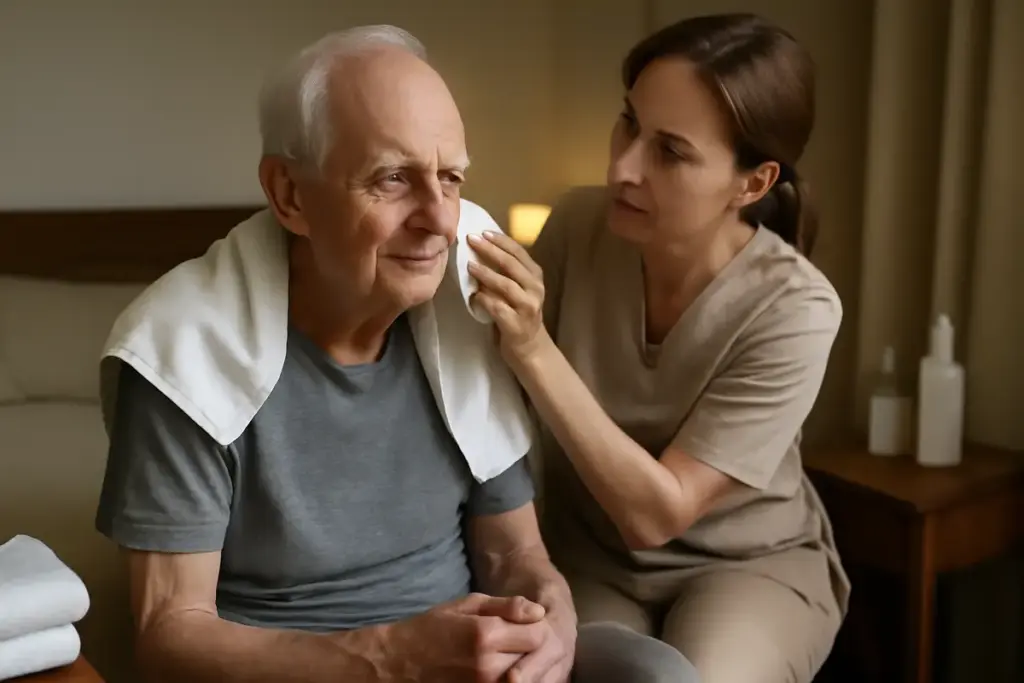 Pulizia e cura personale dell’anziano assistito a casa: routine facili che migliorano comfort e dignità