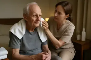Pulizia e cura personale dell’anziano assistito a casa: routine facili che migliorano comfort e dignità